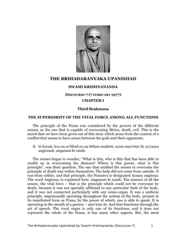 The Brihadaranyaka Upanishad