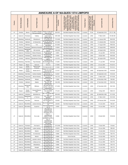 Annexure a of Na-Ques 1374 Limpopo