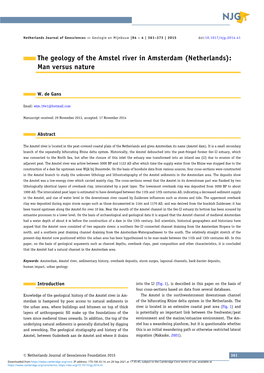 The Geology of the Amstel River in Amsterdam (Netherlands): Man Versus Nature