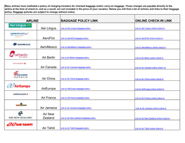 Baggage Policy