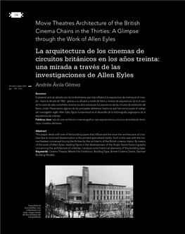 La Arquitectura De Los Cinemas De Circuitos Británicos En Los Años Treinta