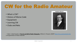 CW for the Radio Amateur (Final).Pdf