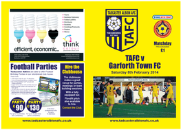 TAFC V Garforth Town FC