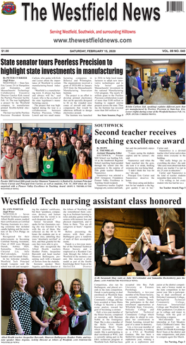 Westfield Tech Nursing Assistant Class Honored