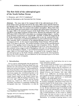 The Flow Field of the Subtropical Gyre of the South Indian Ocean