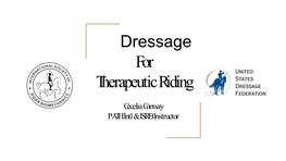 Dressage for Therapeutic Riding
