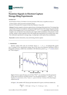 Neutrino Signals in Electron-Capture Storage-Ring Experiments