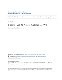 Bulletin University Publications and Campus Newsletters