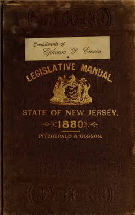 Manual of the Legislature of New Jersey