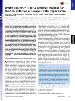 Orbital Apocenter Is Not a Sufficient Condition for HST/STIS Detection Of