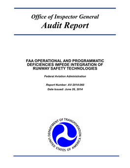 Faa Operational and Programmatic Deficiencies Impede Integration of Runway Safety Technologies