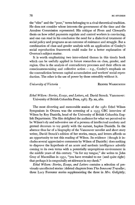 Terms Belonging to a Rival Theoretical Tradition. He Does Not Consider Whose Interests the Government of the Time and the Amulree Commission Represented