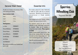 Sperrins Hillwalking Club Programme 2019-20