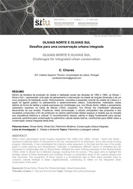 OLIVAIS NORTE E OLIVAIS SUL Desafios Para Uma Conservação Urbana Integrada