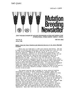 Mutation Breeding Newsletter