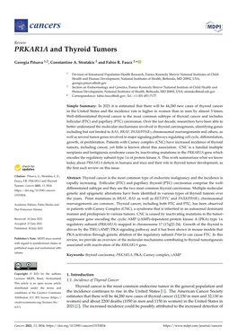 PRKAR1A and Thyroid Tumors