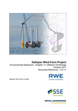 Galloper Wind Farm Project Environmental Statement - Chapter 11: Offshore Ornithology October 2011 Document Reference – 5.2.11
