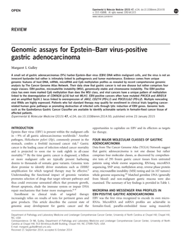 Genomic Assays for Epstein&Ndash;Barr Virus-Positive