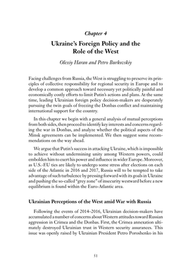 Ukraine's Foreign Policy and the Role