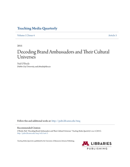 Decoding Brand Ambassadors and Their Cultural Universes