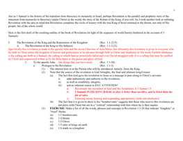 1 Just As 1 Samuel Is the History of the Transition from Theocracy To