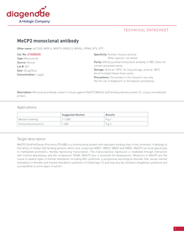 Mecp2 Monoclonal Antibody