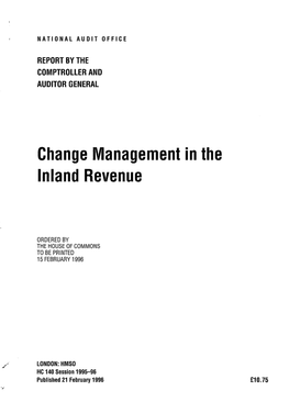 Change Management in the Inland Revenue