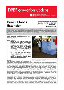 Benin: Floods Extension