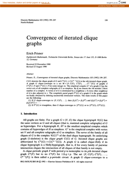 Convergence of Iterated Clique Graphs