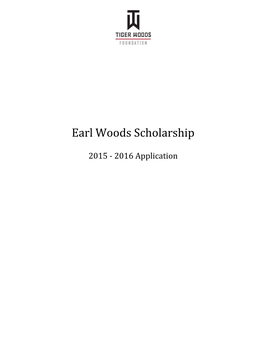 Earl Woods Scholarship