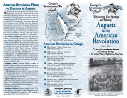 Augusta in the American Revolution in October 1780