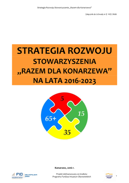 Strategia Rozwoju Stowarzyszenia „Razem Dla Konarzewa”