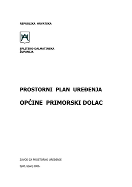 Prostorni Plan Uređenja