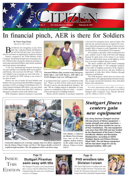 In Financial Pinch, AER Is There for Soldiers by Tanya Fogg Young Is for Travel for Emergency Leave, and Car Repairs