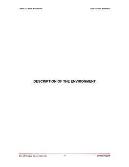 Description of the Environment