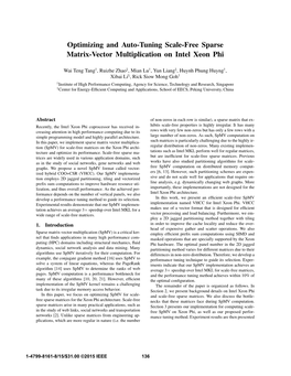 Optimizing and Auto-Tuning Scale-Free Sparse Matrix-Vector Multiplication on Intel Xeon Phi