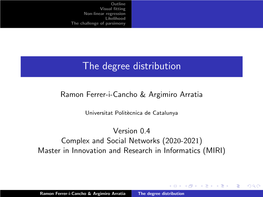 The Degree Distribution