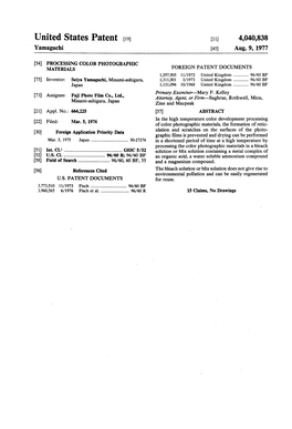 United States Patent (19) 11 4,040,838 Yamaguchi 45) Aug