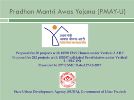 Pradhan Mantri Awas Yojana (PMAY-U)