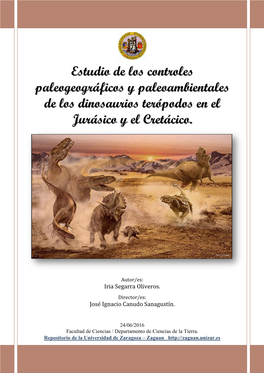 Estud Paleogeográ De Los Dino Jurá Dio De Los