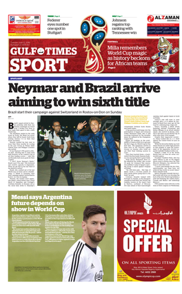 Cameroon Against Russia 3 Gulf Times Tuesday, June 12, 2018