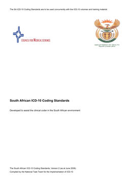 South African ICD-10 Coding Standards