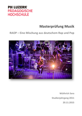 Masterprüfung Musik