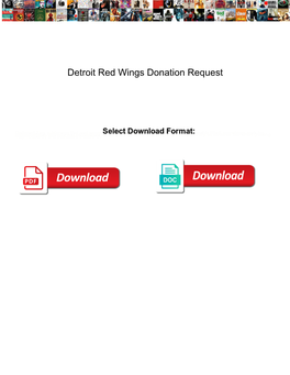 Detroit Red Wings Donation Request