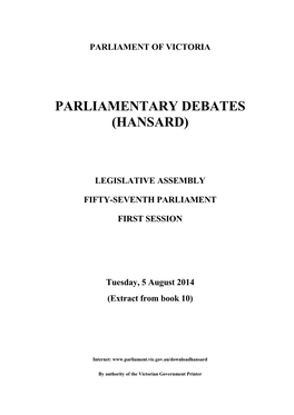 Parliamentary Debates (Hansard)