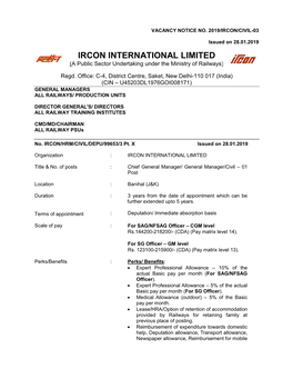 Ircon International Limited