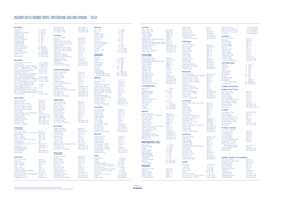 Holidays in Eu Member States, Switzerland, Usa and Canada 2020