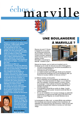 Une Boulangerie À Marville ?