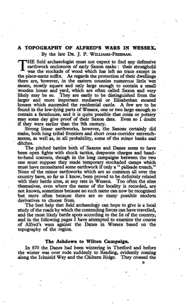 A Topography of Alfred's Wars in Wessex