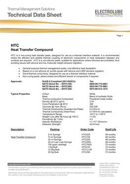 Heat Transfer Compound